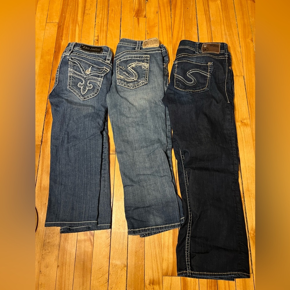 Lot of 3-Size 30 Rock Revival and Silver Cropped Capris